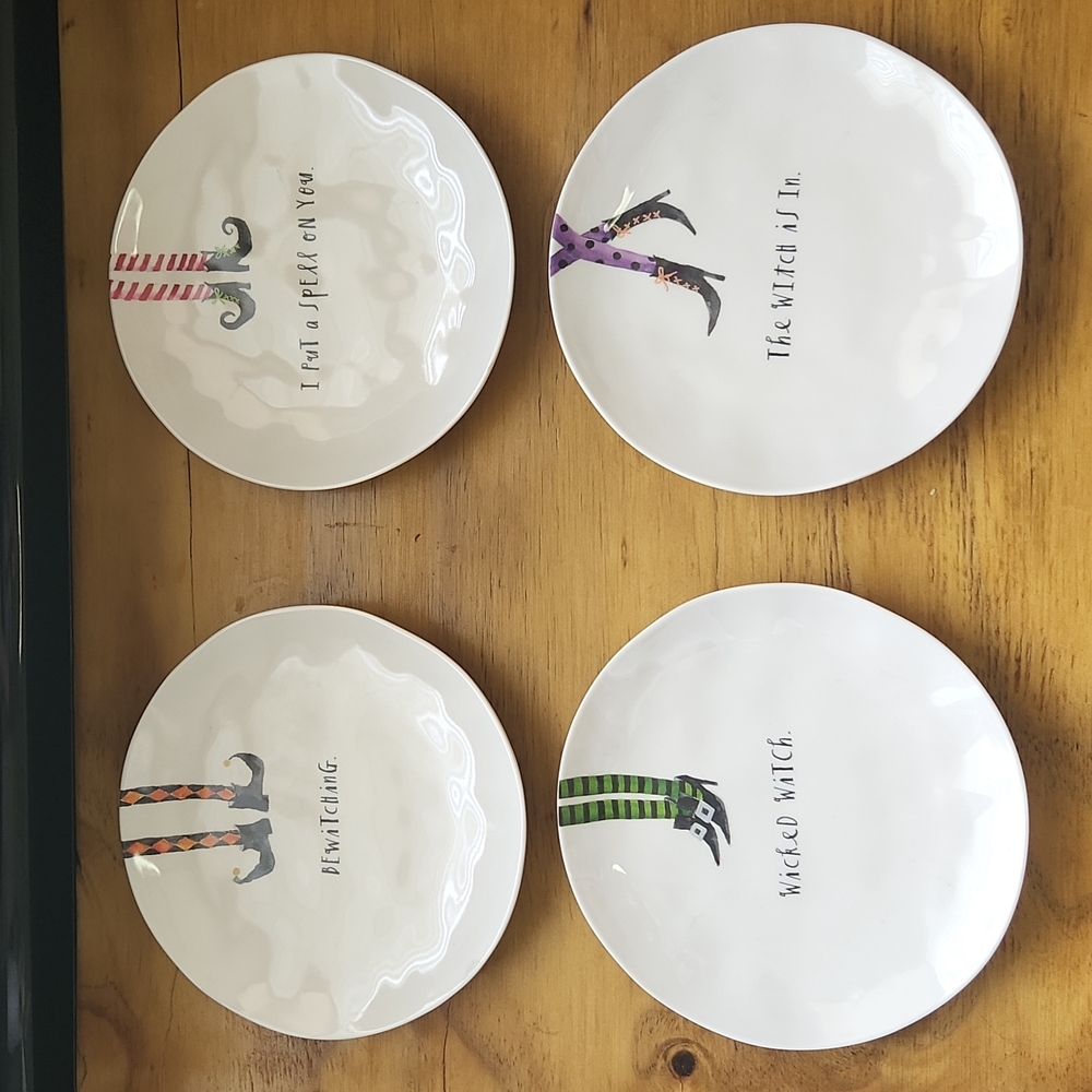 Rae Dunn Halloween Witches Melamine Plates